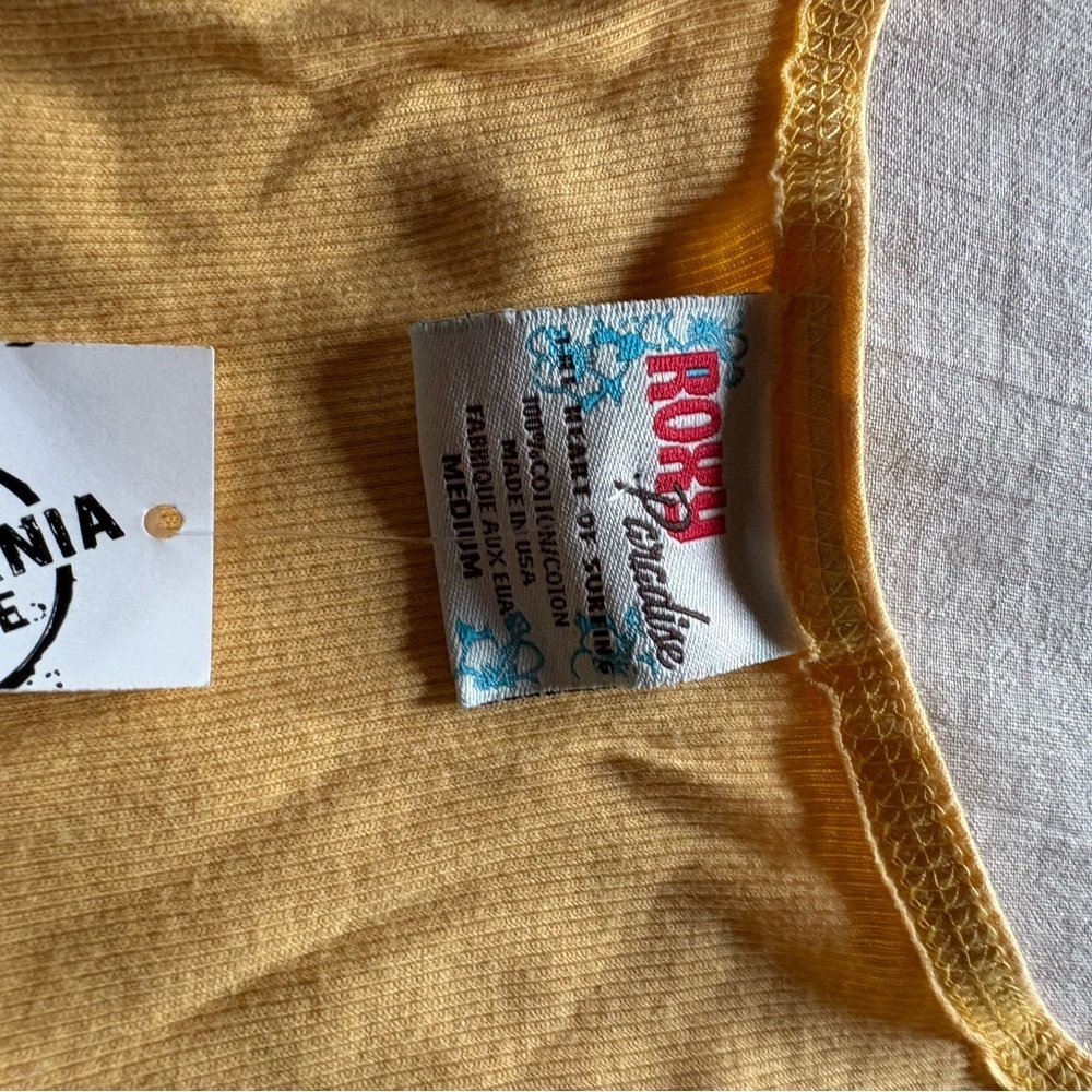 VTG Roxy Yellow Tank Top - Picture 3 of 3